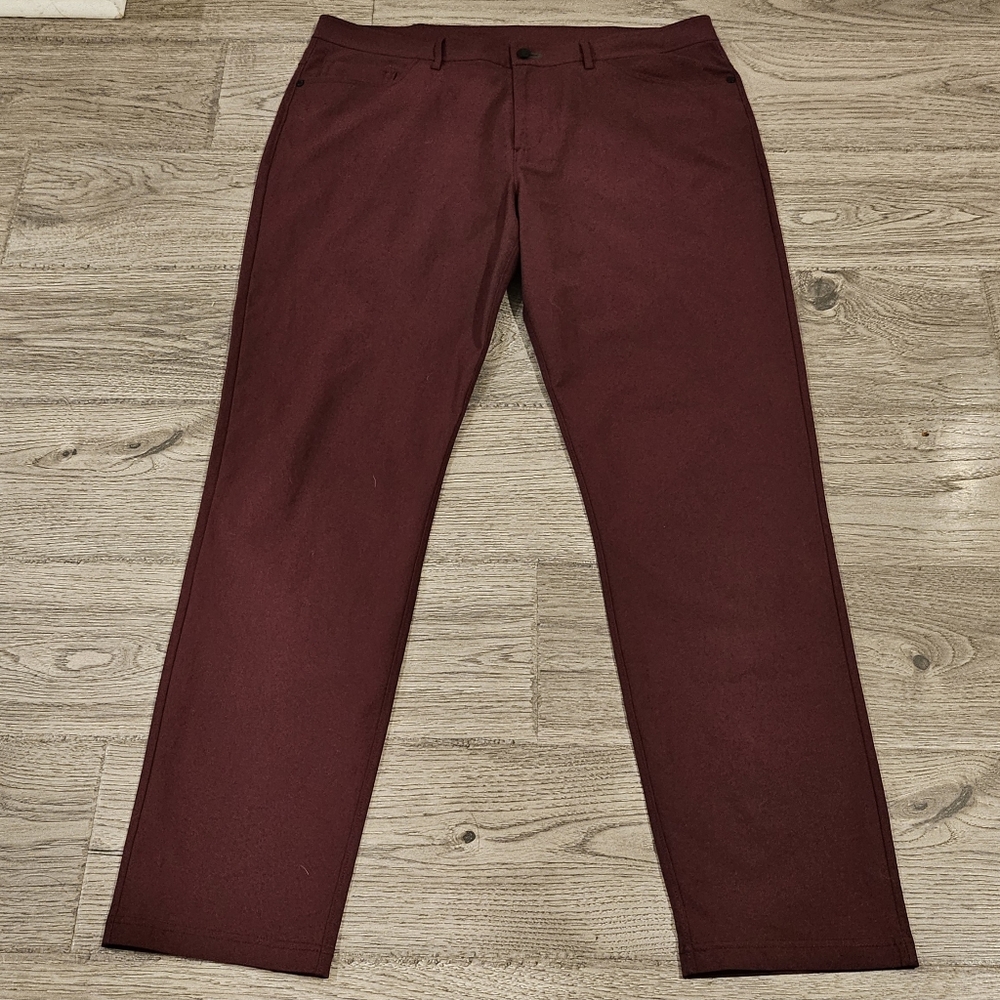 Public Rec Workday 2.0 5-Pocket Performance Pants - Burgundy- Size 40x36 Tall